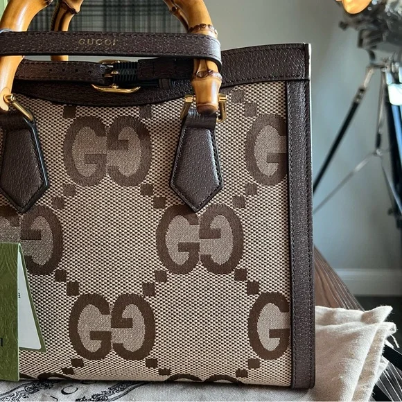 Gucci Beige and Brown Monogram Tote - Picture 8 of 16